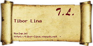 Tibor Lina névjegykártya